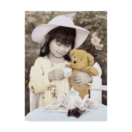 Sharon Forbes 'Tea For Teddy' Canvas Art,24x32